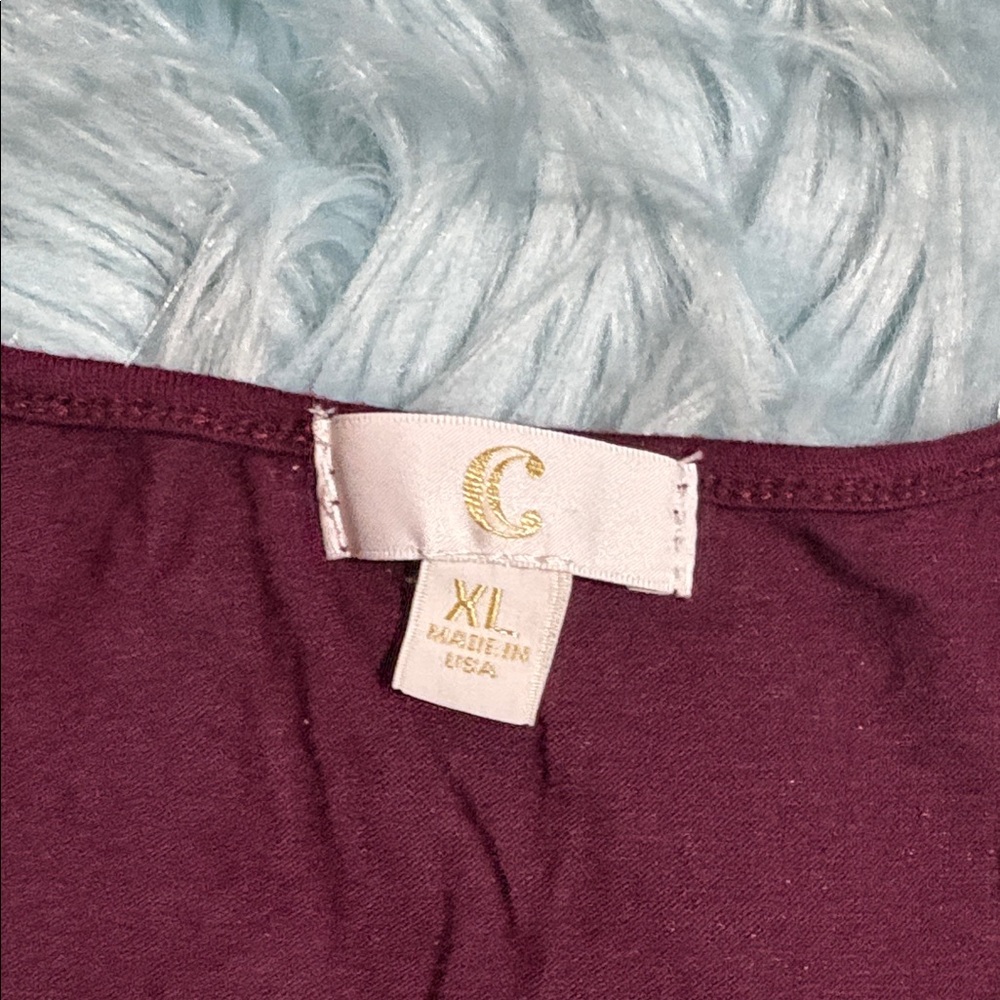 C Brand Maroon I’m a Football and Wine Kind of Girl Tank Top - Picture 5 of 7